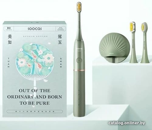 

Электрическая зубная щетка Soocas D2 (стерилизатор, 2 насадки, зеленый)