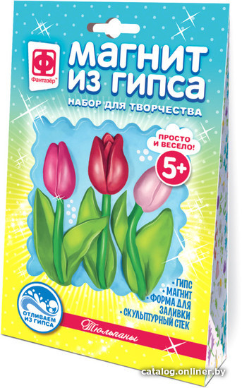 

Набор для создания поделок/игрушек Фантазер Магнит из гипса. Цветы. Тюльпаны FN-707551