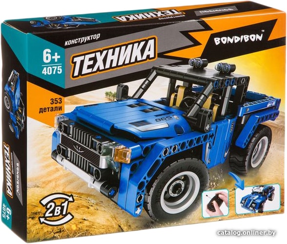 

Конструктор Bondibon Техника 2 в 1 Пикап ВВ4075