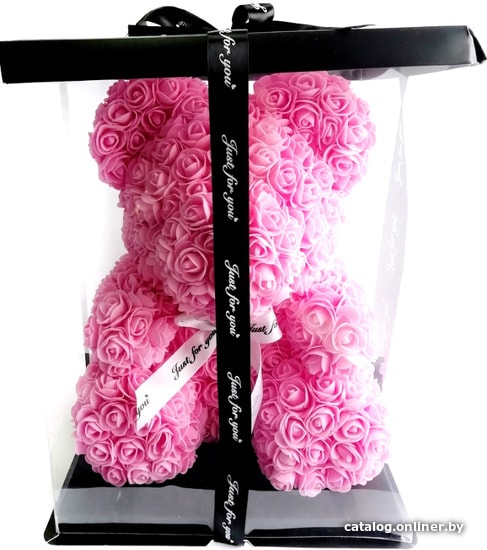 

Цветы, букеты Teddy Rose Bear Мишка из роз 40 см (розовый)