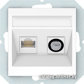 

Розетка компьютерная Vilma Quadrum QR 1000 TVL/KLRJ45-16e2-02 ww