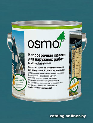 

Краска Osmo Непрозрачная для наружных работ 0.125 л (2501 морская волна)