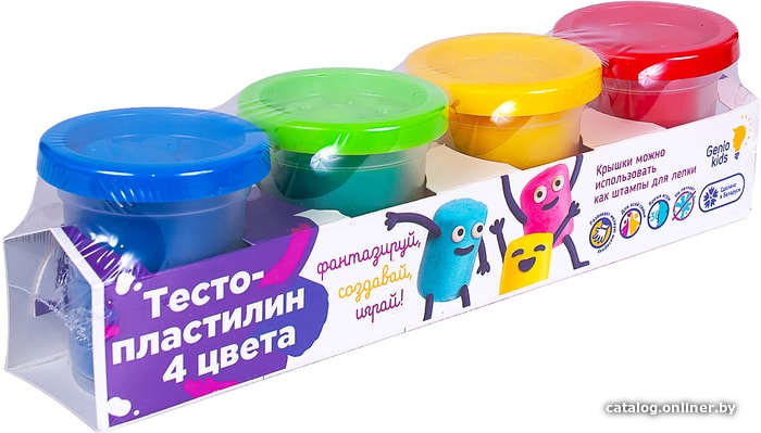 

Набор для лепки Genio Kids Тесто-пластилин TA1008V (4 цвета)