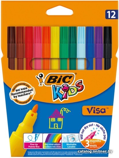 

Фломастеры BIC Кидс Виза (12 шт)