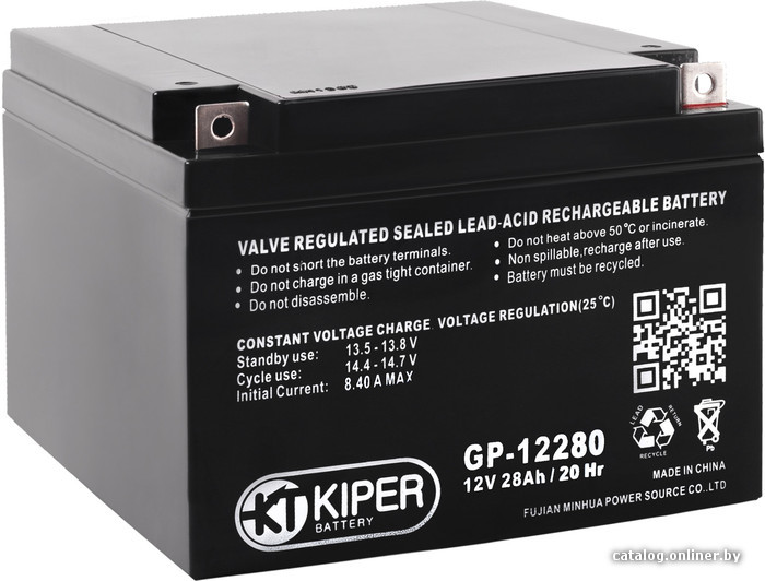 

Аккумулятор для ИБП Kiper GP-12280 (12В/28 А·ч)