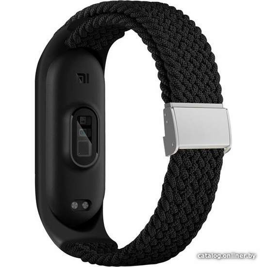 

Ремешок Rumi Wick из плетеного нейлона для Xiaomi Smart Band 7 (черный)