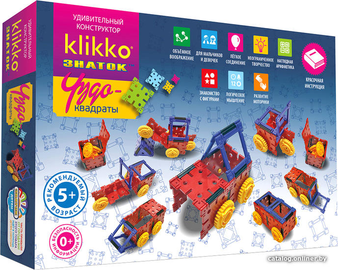 

Конструктор Знаток Klikko Чудо-квадраты (21 деталь)