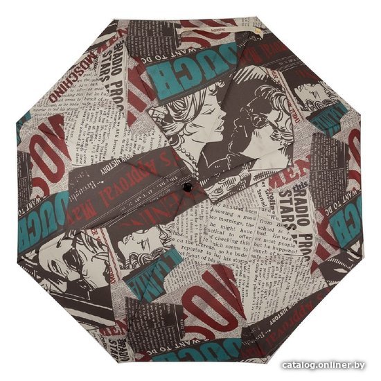 

Складной зонт Moschino Newspaper Black