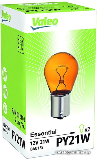 

Лампа накаливания Valeo PY21W Essential 2шт