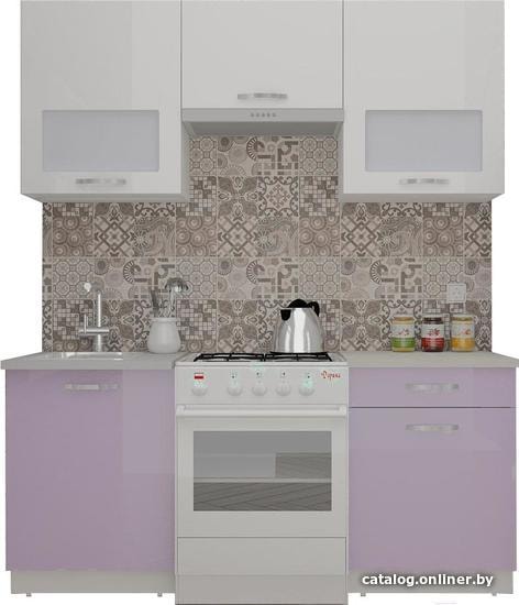 

Готовая кухня ВерсоМебель ЭкоЛайт-6 1.7 (белый/вереск)