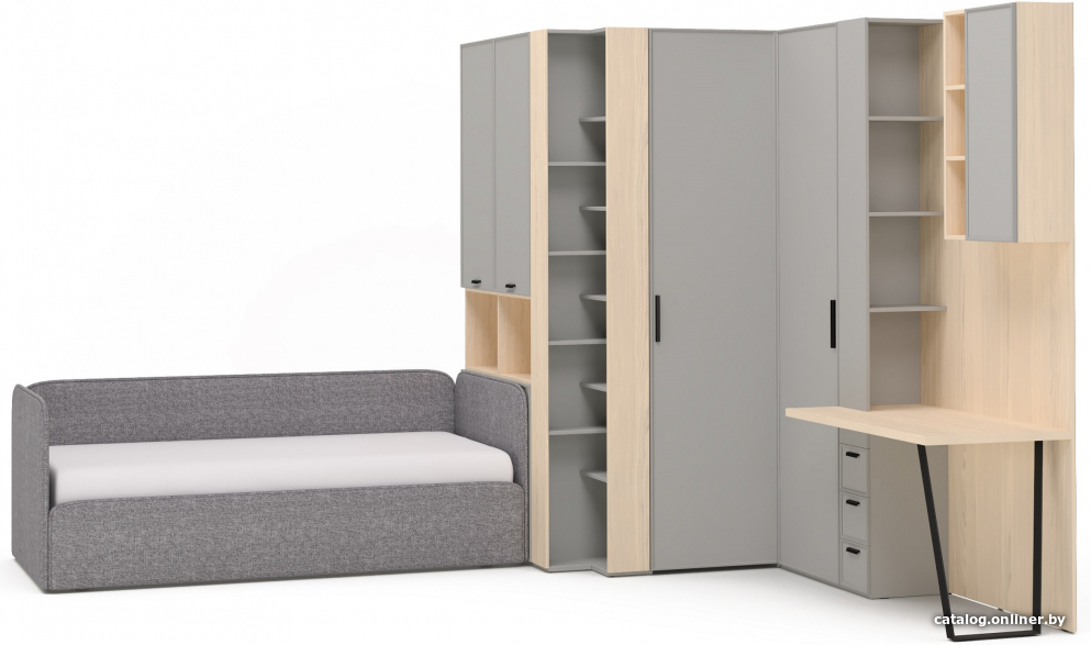 

Комплект мебели для спальни Шатура Rimini серый/туя FC Композиция №10 488242