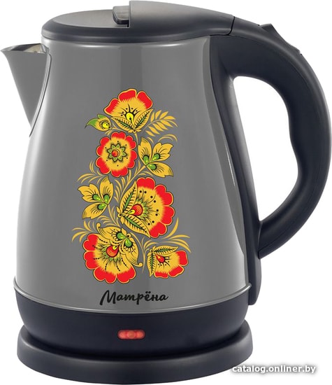 

Электрический чайник Матрена MA-003 (серый, хохлома)