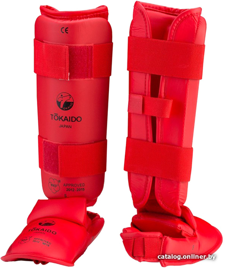 

Защита голени и стопы Tokaido PU Shin And Removable Instep Guard WKF PRO-3E-WKF-II (XL, красный)