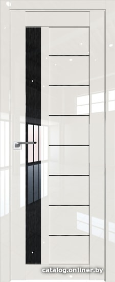 

Межкомнатная дверь ProfilDoors 37L 70x200 (магнолия люкс, стекло дождь черный)