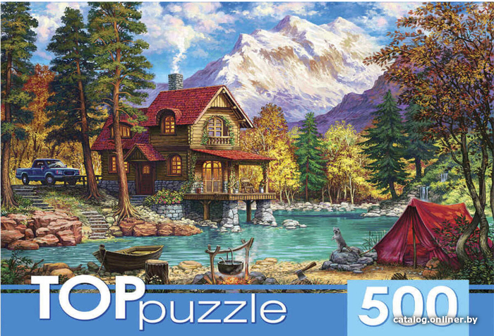 

Пазл Top Puzzle Домик у озера в горах