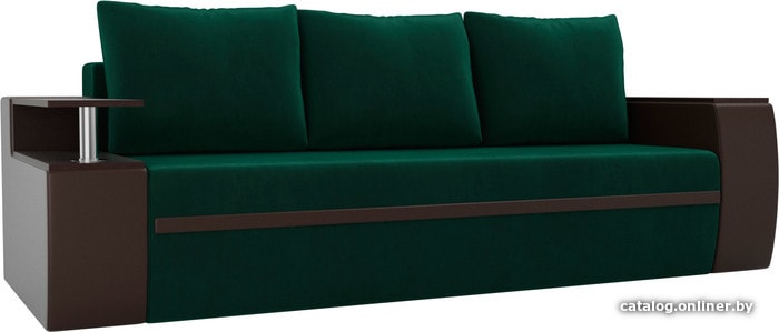 

Диван Лига диванов Майами 102988 (велюр/экокожа, зеленый/коричневый)