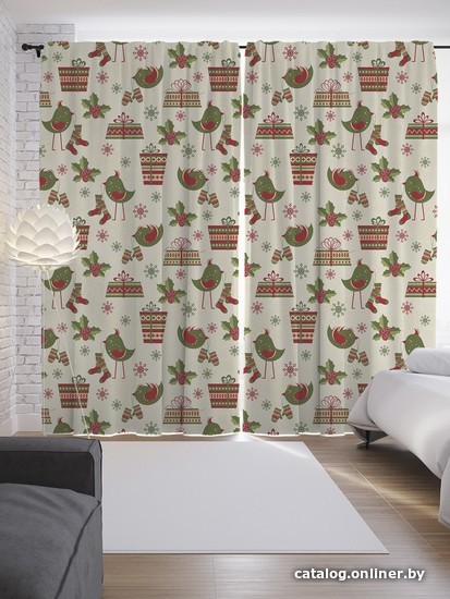 

Комплект штор JoyArty Птичка с подарком 1.45x2.65 м (2 шт)