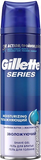 

Гель для бритья Gillette Moisturizing увлажняющий с маслом какао 200 мл