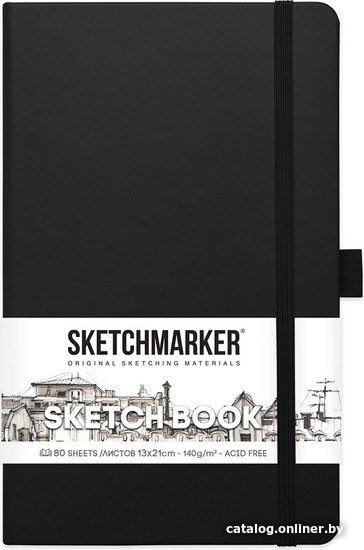 

Альбом для рисования Sketchmarker Скетчбук 2314003SM (80 л, черный)