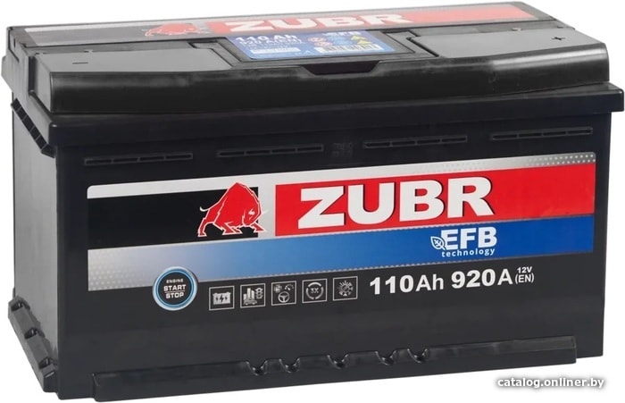 

Автомобильный аккумулятор Zubr EFB R+ (110 А·ч)