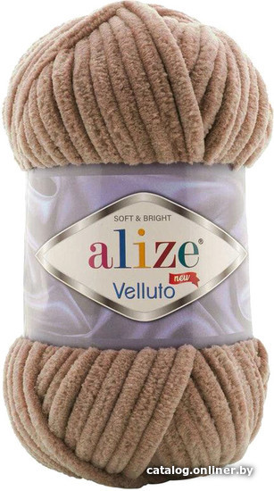 

Пряжа для вязания Alize Velluto 329 (68 м, темно-бежевый)