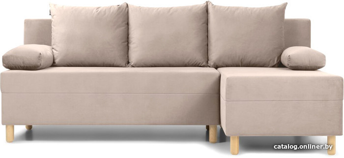 

Угловой диван Divan Амрано Velvet Beige 169360 (велюр, бежевый)