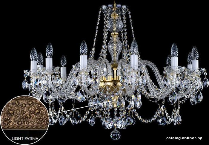 

Подвесная люстра ArtGlass Andrea Xii.-Arms 280-Full Cut Light Patina Sp