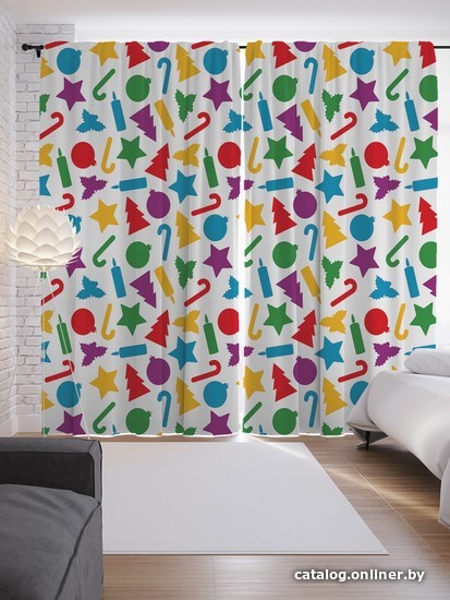 

Комплект штор JoyArty Рождественские формы 1.45x2.65 м p_53277_145x265 (2 шт)