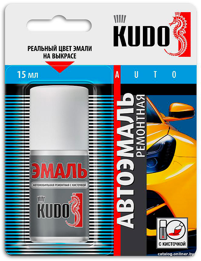 

Автомобильная краска Kudo Эмаль автомобильная ремонтная с кисточкой KU-70601 (15 мл, с кисточкой, Черный 601)