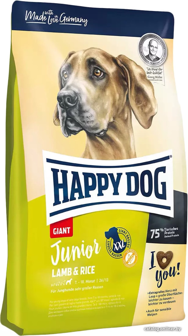 

Сухой корм для собак Happy Dog Junior Giant Lamb & Rice 15 кг