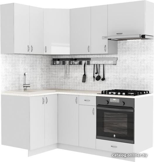 

Готовая кухня Сивирин-Компани Клео глоcс 1.2х1.9 (белый глянец\белый глянец)