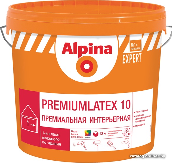 

Краска Alpina Expert Premiumlatex 10. База 1 (10 л)