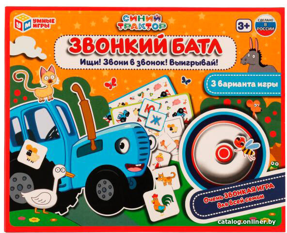 

Детская настольная игра Умные игры Звонкий батл. Синий Трактор 4650250506638