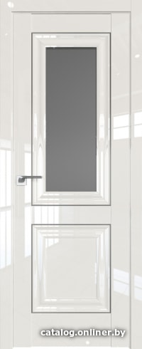 

Межкомнатная дверь ProfilDoors 28L 40x200 (магнолия люкс серебро, стекло графит)