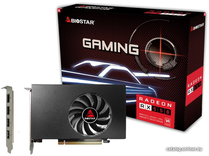 

Видеокарта BIOSTAR Radeon RX 550 4GB GDDR5 VA5505RG41