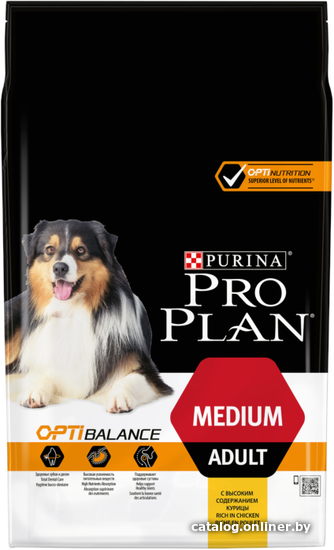 

Сухой корм для собак Pro Plan Adult Medium Optibalance с курицей 7 кг