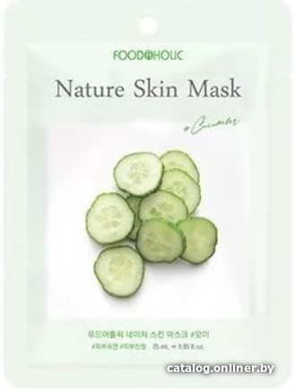 

FoodaHolic Маска для лица тканевая Nature Skin с огурцом 23 мл