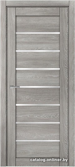 

Межкомнатная дверь MDF-Techno Dominika 113 40x200 (дуб шале седой, стекло лакобель белый)