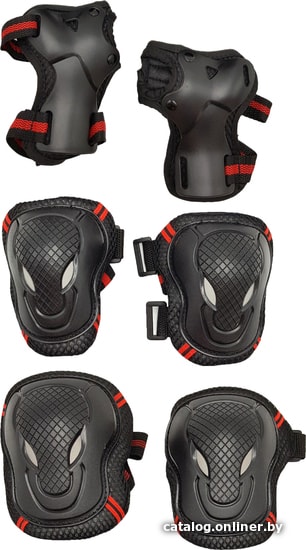 

Комплект защиты JetCat Sport 3 в 1 (черный/красный, M)