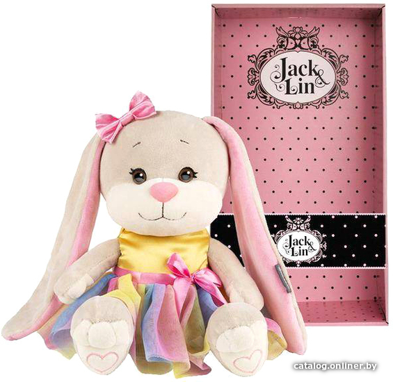 

Классическая игрушка Jack&Lin Зайка в радужном платье JL-022006-25