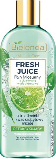 

Bielenda Мицеллярная вода Fresh Juice детоксифицирующая лайм 500 мл