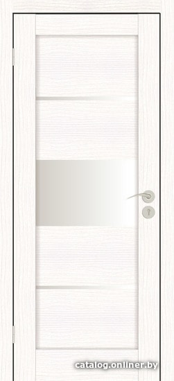 

Межкомнатная дверь IstokDoors Горизонталь-3 ДЧ 80x200 (бьянко/светлое стекло)