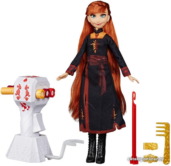 

Кукла Disney Frozen набор холодное сердце 2 с аксессур. для волос Анна E7003