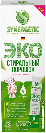 

Стиральный порошок Synergetic в стиках 4 шт