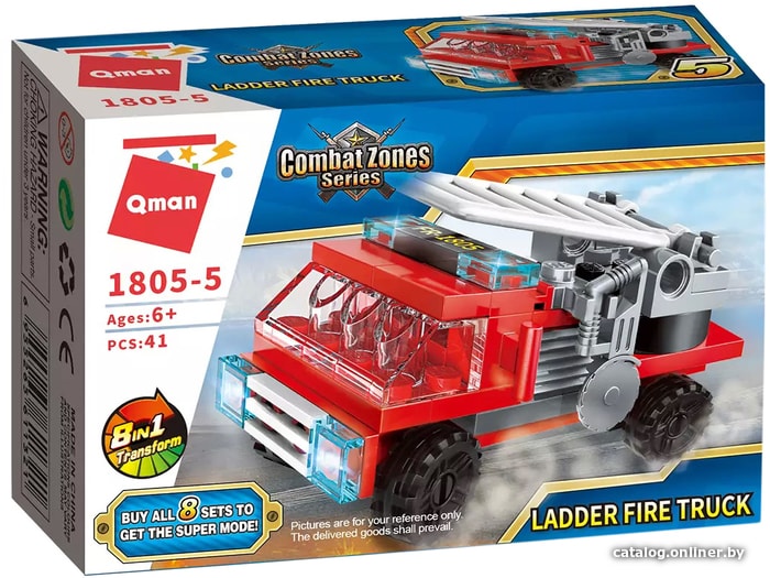 

Конструктор Qman CombatZones 1805-5 Ladder Fire Truck