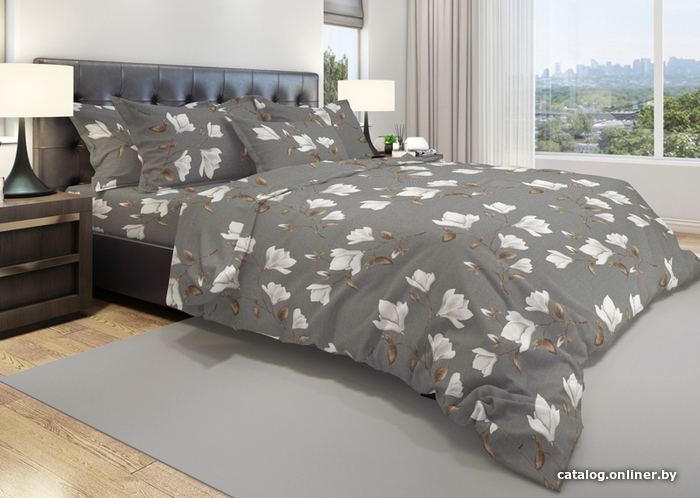 

Постельное белье СонМаркет Магнолия (2-сп с прост. на рез. 160х200, нав. 70х70)