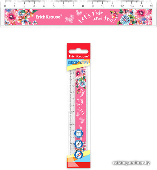 

Линейка Erich Krause Flower Scooter 15 см 55484
