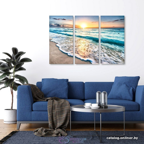 

Модульная картина Citydecor Море/Водопады 7.2 75x117 см