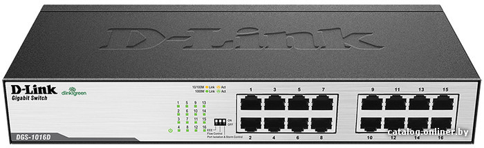 

Неуправляемый коммутатор D-Link DGS-1016D/G3A