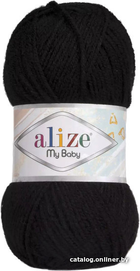 

Пряжа для вязания Alize My baby 60 (150 м, черный)